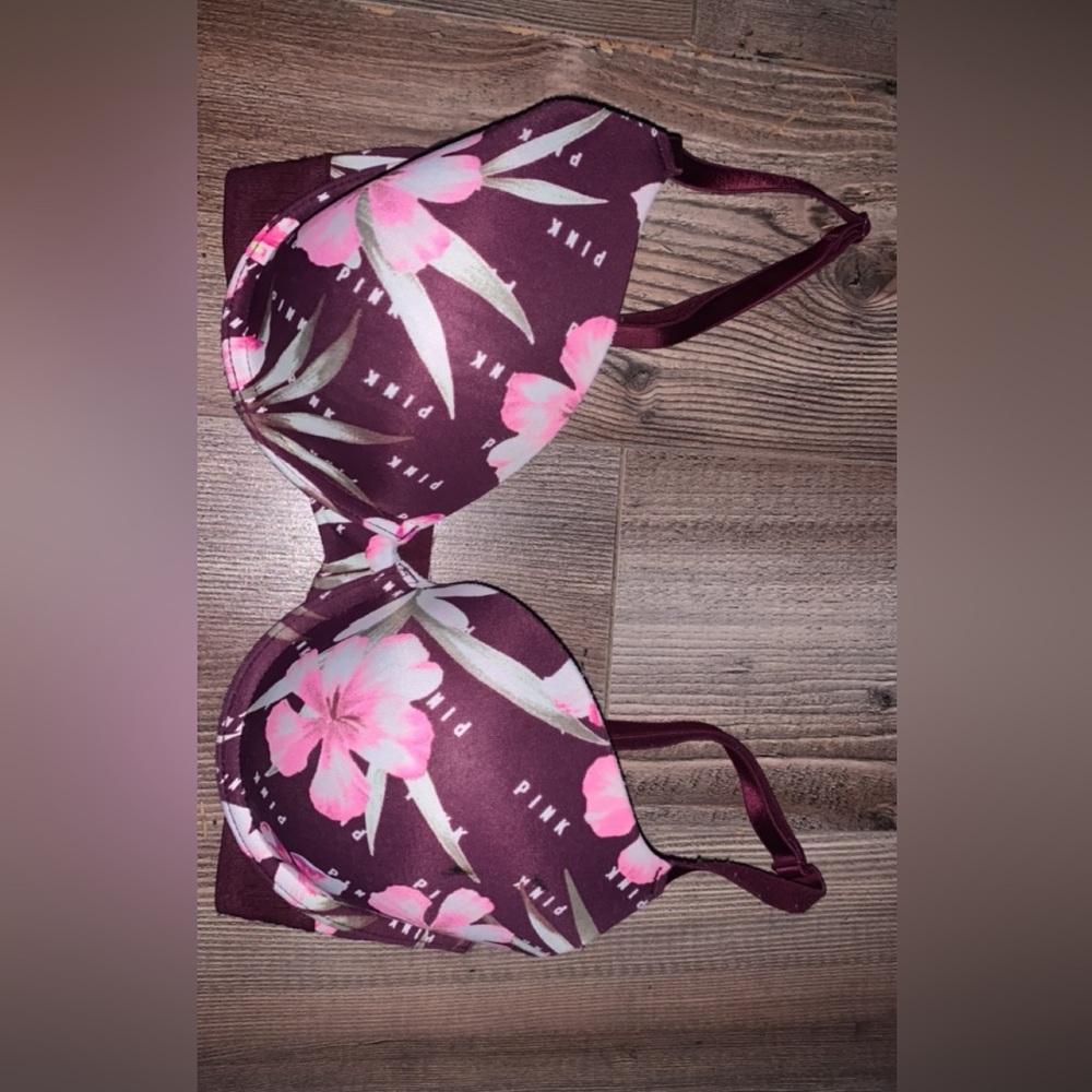 PINK 32DD floral pattern barely worn good condition